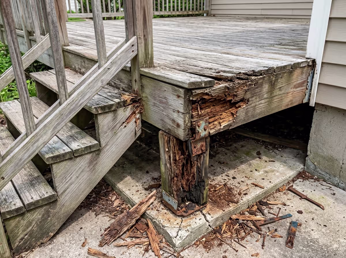 Restored deck on rental property