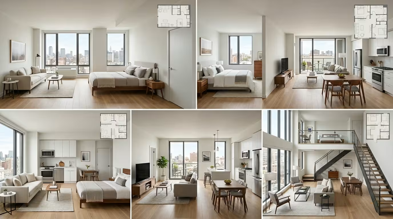 Modern apartment building